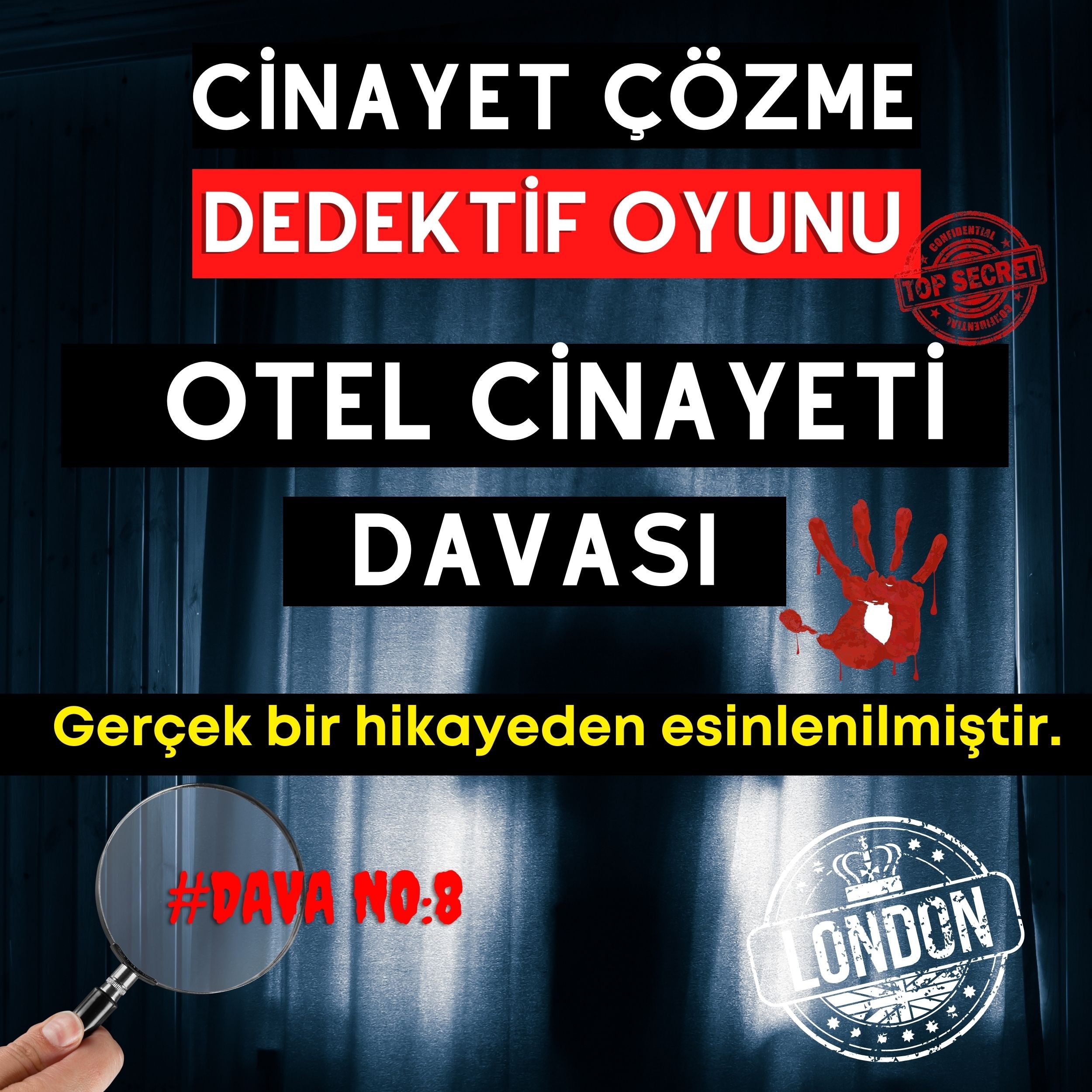 8'li Ekonomik Paket Cinayet Çözme Dedektiflik Oyunu | Çözülmemiş Davalar