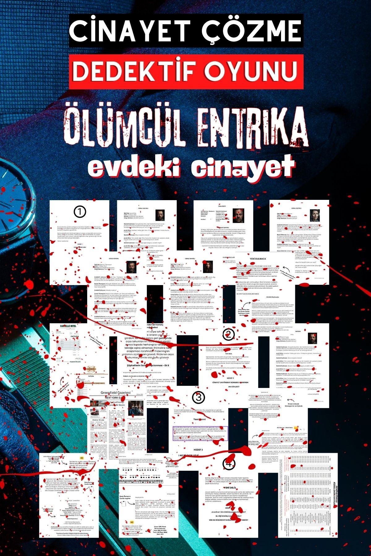 Anında İndirilebilir | Yazdırılabilir PDF Dedektif Oyunu Evdeki Cinayet Davası