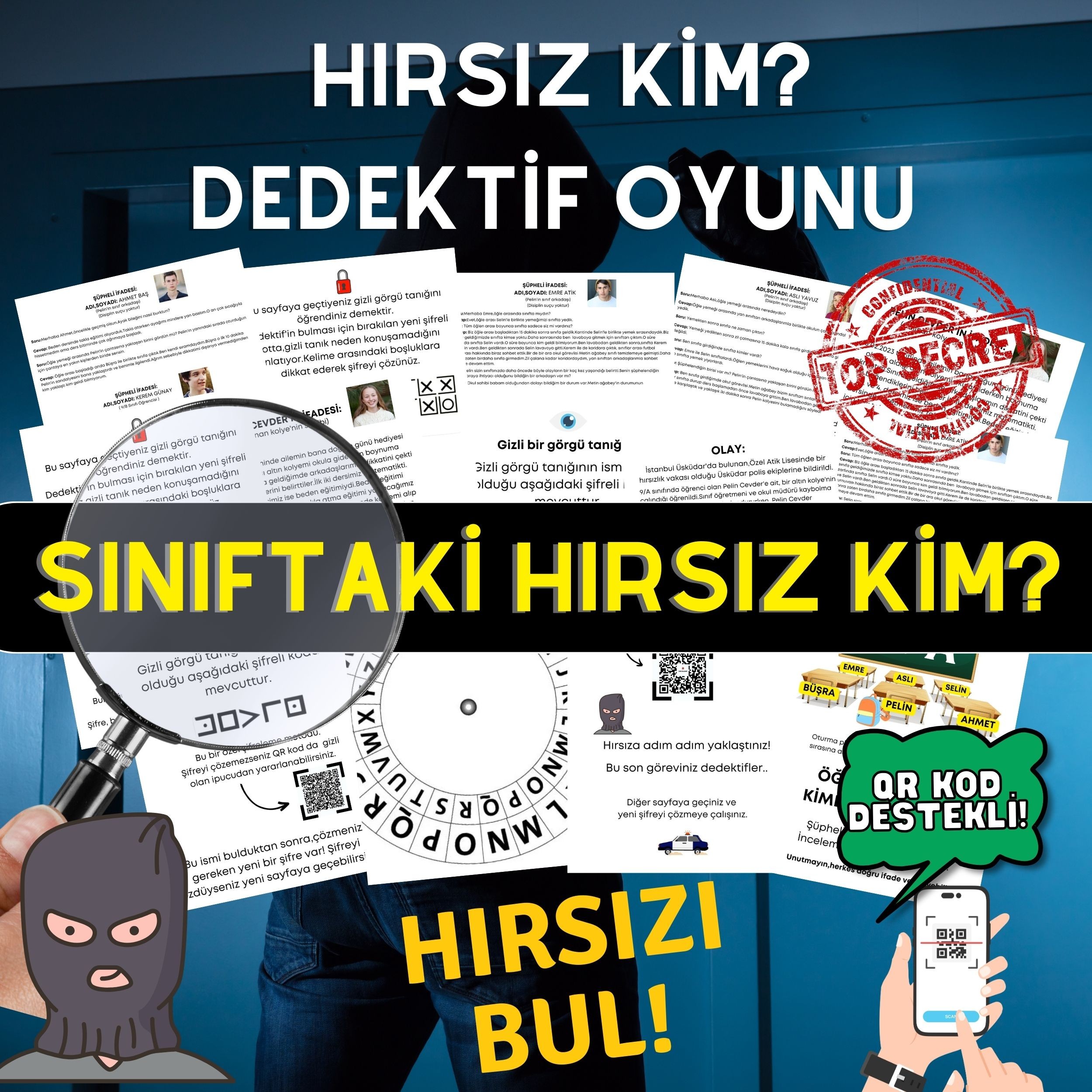 Sınıftaki Hırsız Kim? | Suç Çözümleme Kutu Oyunu | Dedektif Oyunu