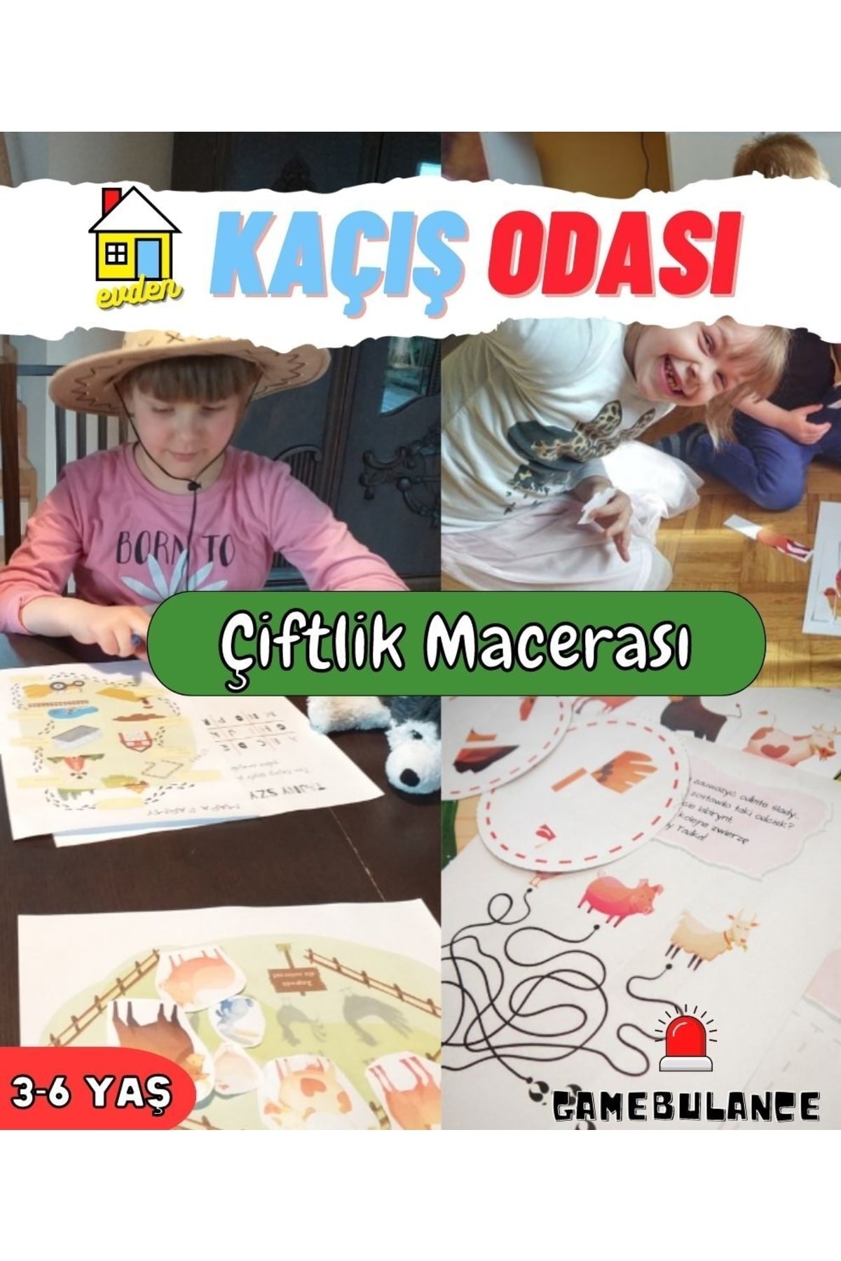 Çiftlik Macerası | Evden Kaçış Odası,Çocuklara Özel Çöpçü Avı Oyunu