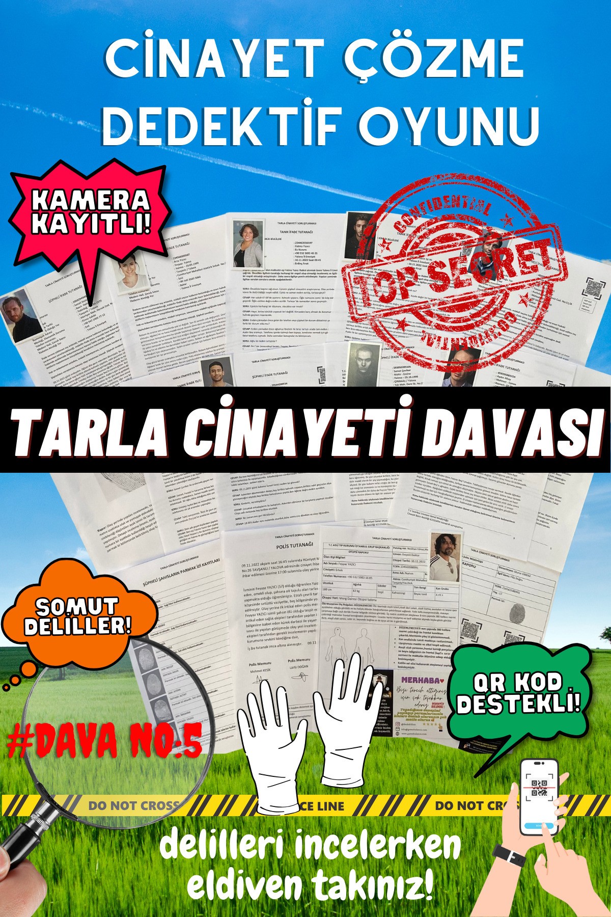 7'li Ekonomik Paket Cinayet Çözme Dedektiflik Oyunu | Katil Kim Oyunları