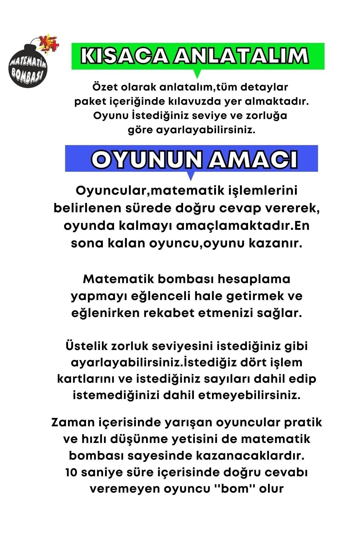 2'li Kart Oyunu Paketi | Yemeği Çal + Matematik Bombası