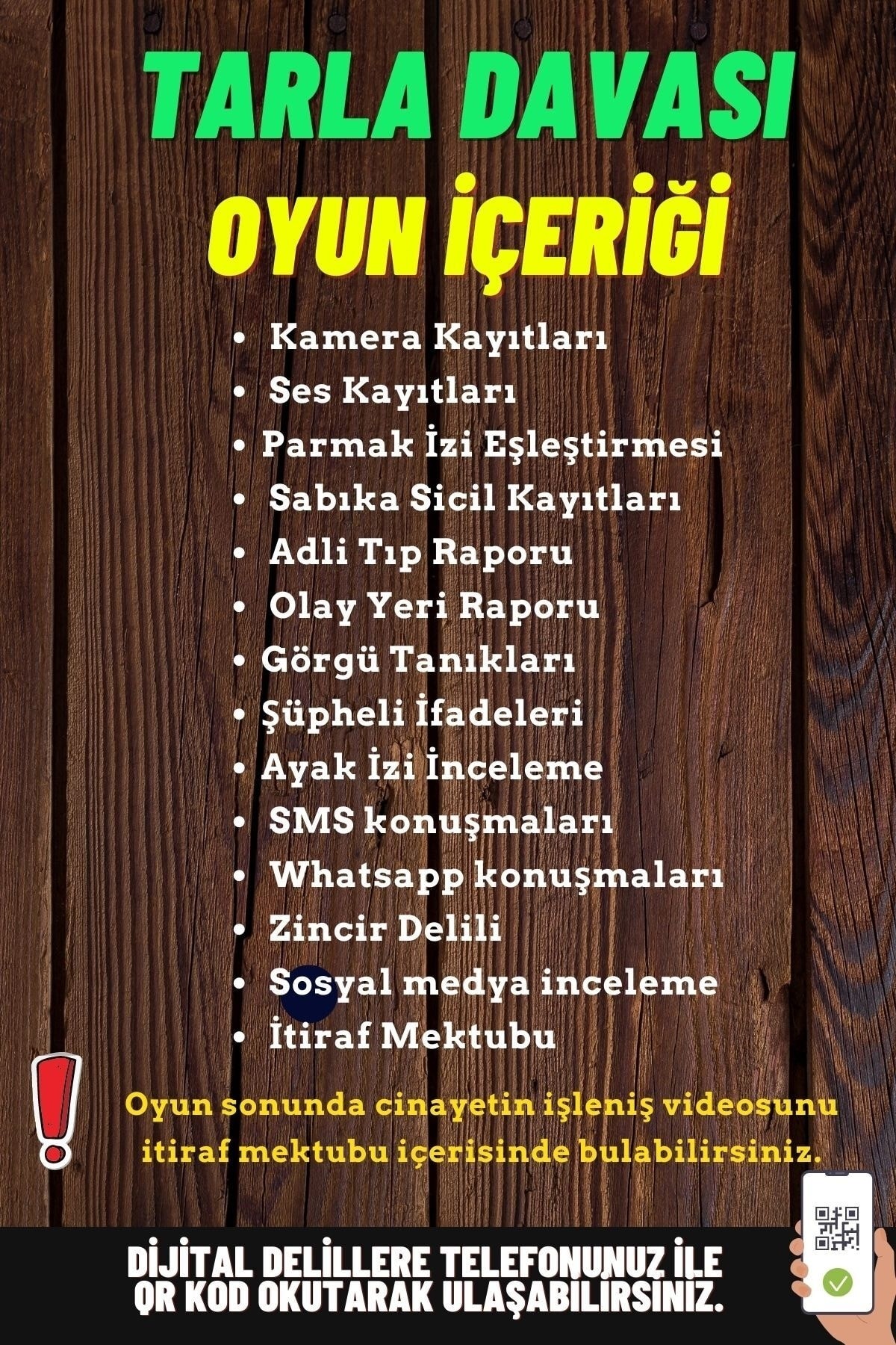 Tarla Davası Dedektif Oyunu | Dedektiflik Cinayet Çözme,Katil Kim Oyunu