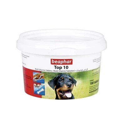 Beaphar Top 10 Dog Multivitamin Tablets, Köpekler İçin Multivitamin Tablet 180 Adet