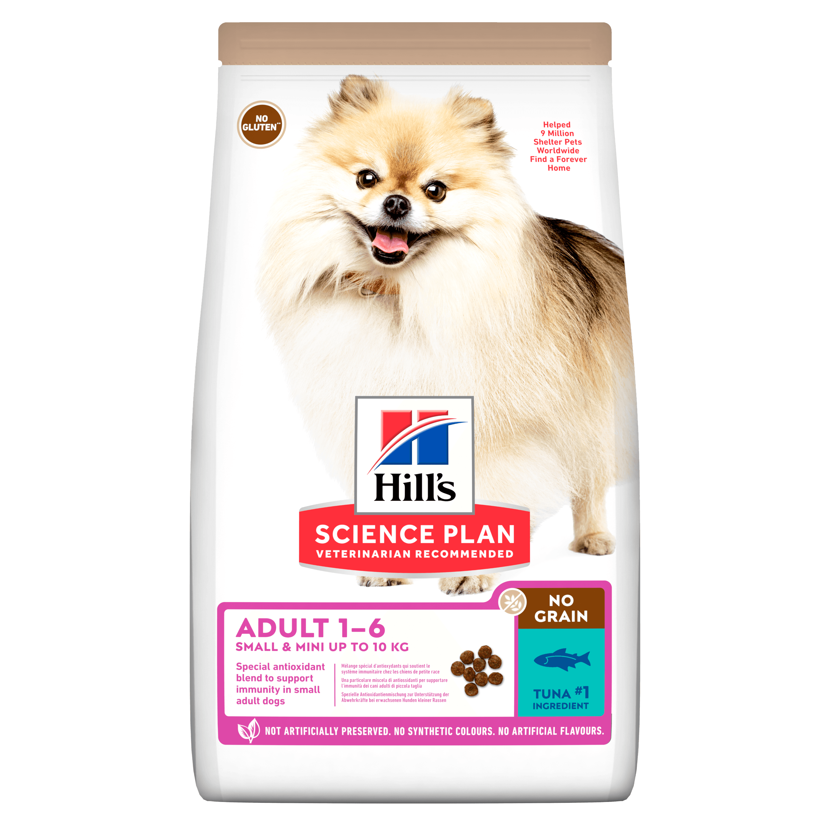 Hill's Adult 1-6 No Grain Small & Mini Tuna, Tahılsız Balıklı Küçük Irk Yetişkin Köpek Maması 1,5 Kg