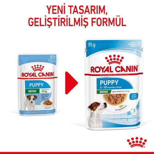 Royal Canin Mini Puppy Gravy Pouch Yavru Köpek Yaş Maması, 85 G x 12 Adet