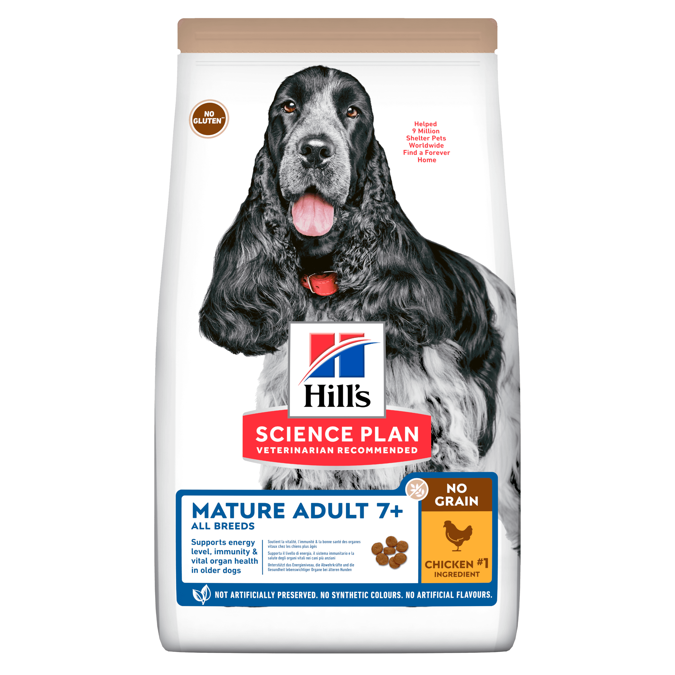 Hill's Mature Adult 7+ No Grain All Breeds Chicken, Tahılsız Tavuklu Bütün Irklar için Yaşlı Köpek Maması 2,5 Kg