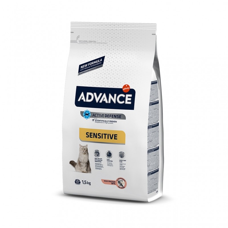 Advance Cat Adult Salmon Sensitive, Somonlu Hassas Yetişkin Kedi Maması 1,5 Kg