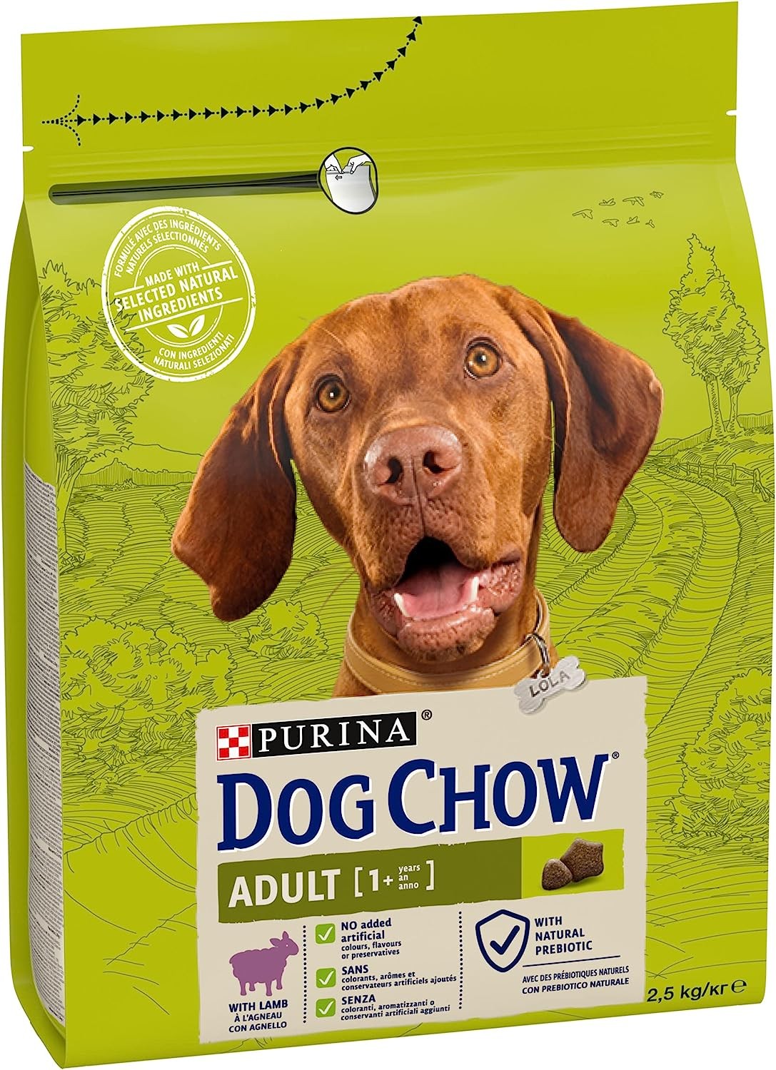 Purina Dog Chow Adult Lamb, Kuzu Etli Yetişkin Köpek Kuru Maması 2,5 Kg