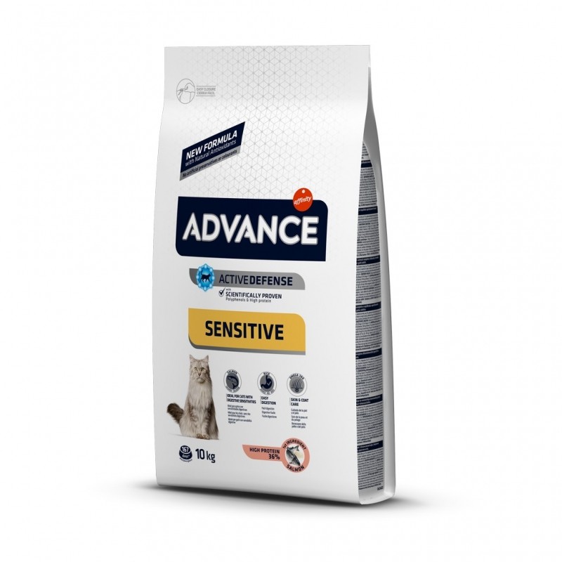 Advance Cat Adult Salmon Sensitive, Somonlu Hassas Yetişkin Kedi Maması 10 Kg