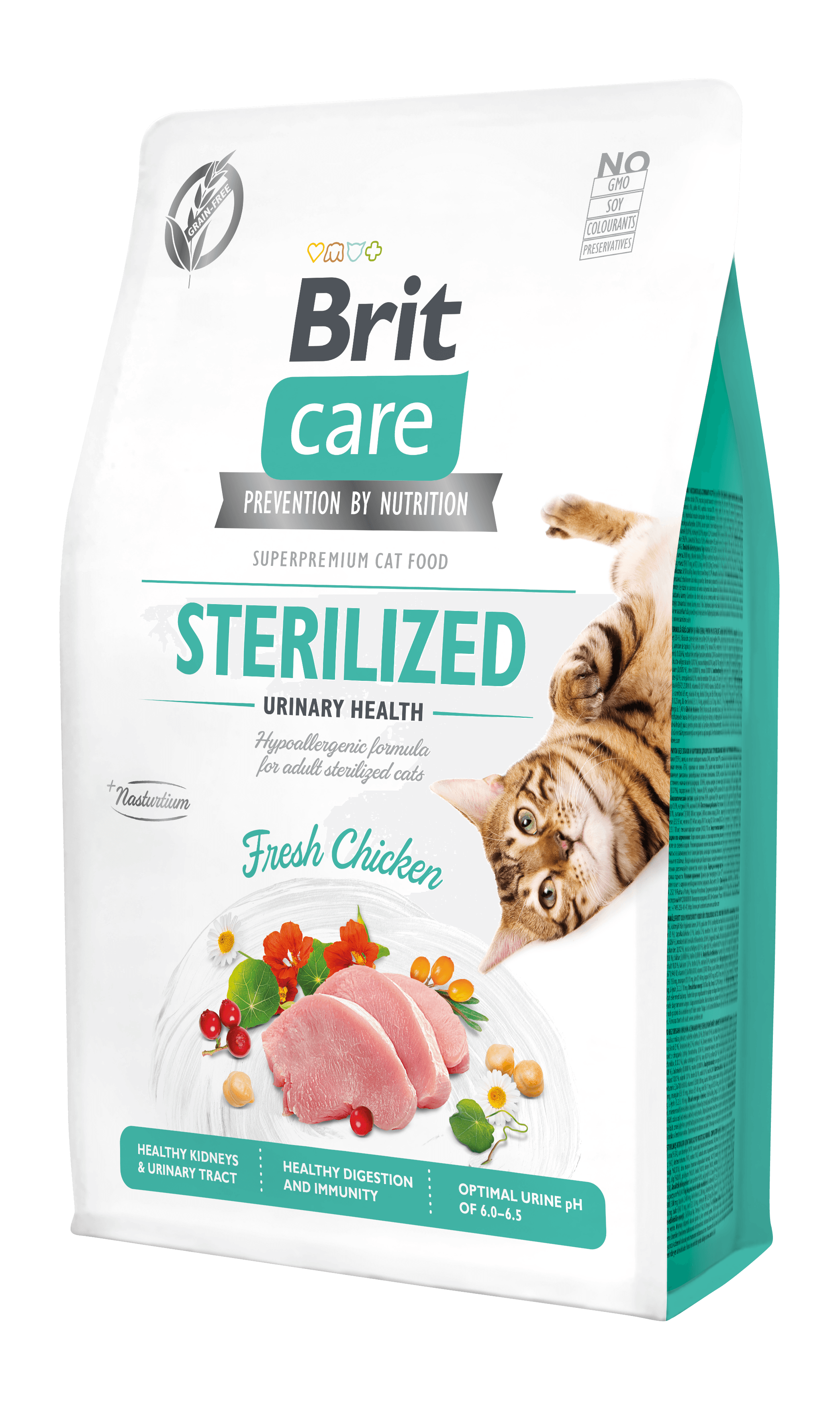 Brit Care Kuru Kedi Maması, Taze Tavuklu, Kısırlaştırılmış, Tahılsız, Yetişkin, İdrar Sağlığı, 2 Kg