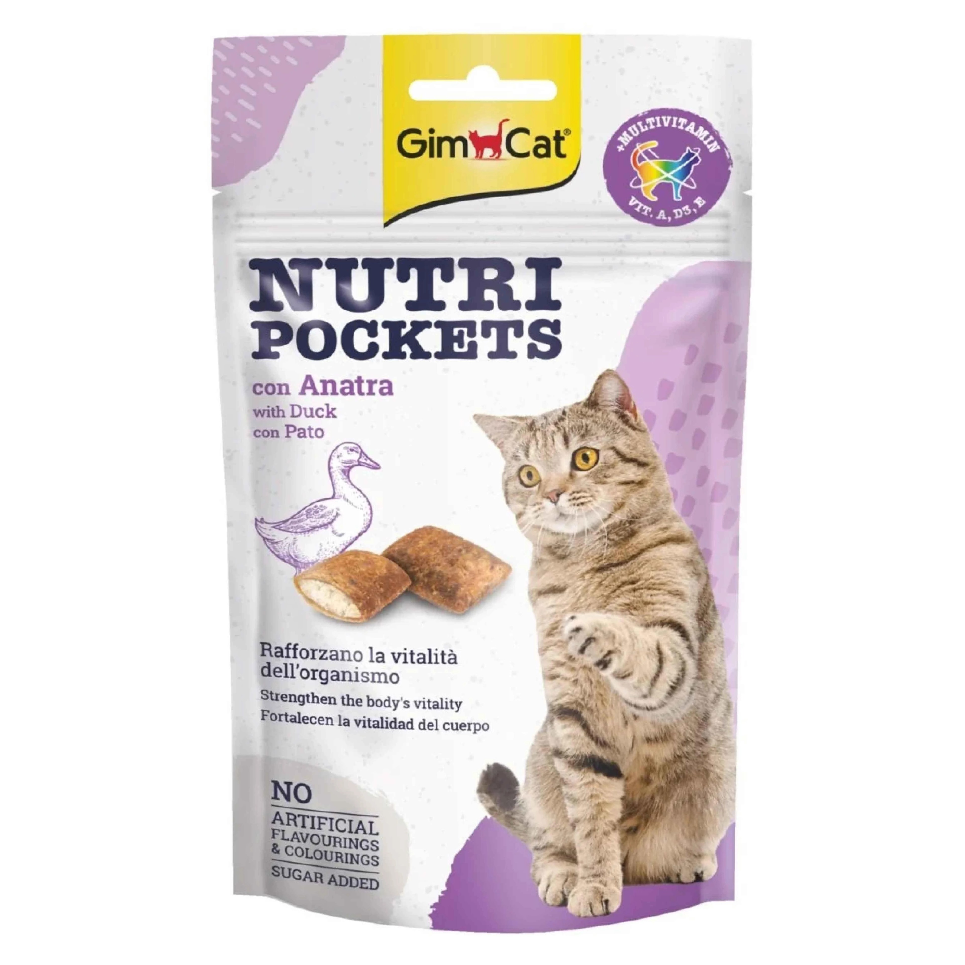 GimCat Nutripockets Duck, Ördekli Kedi Ödülü 60 G