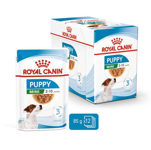 Royal Canin Mini Puppy Gravy Pouch Yavru Köpek Yaş Maması, 85 G x 12 Adet