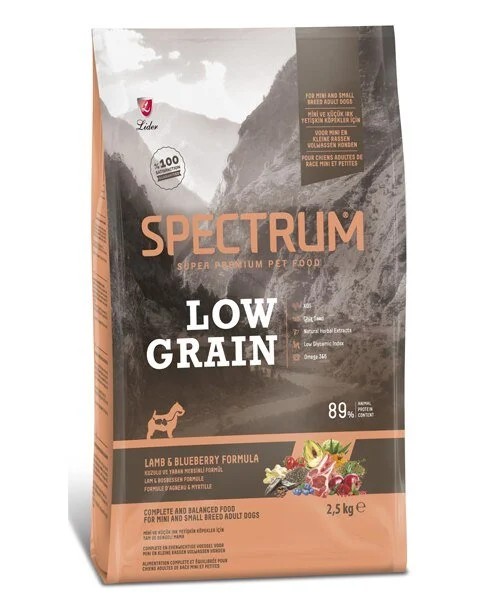 Spectrum Low Grain Kuzu&Yaban Mersini Küçük Irk Yetişkin Köpek Kuru Maması 2,5 Kg