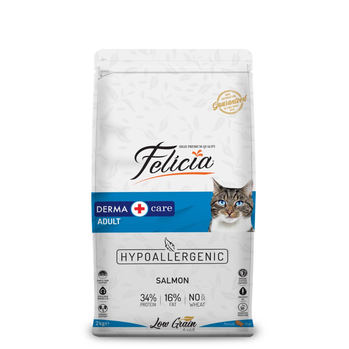 Felicia Yetişkin Somonlu Az Tahıllı HypoAllergenic Kedi Maması 2 Kg