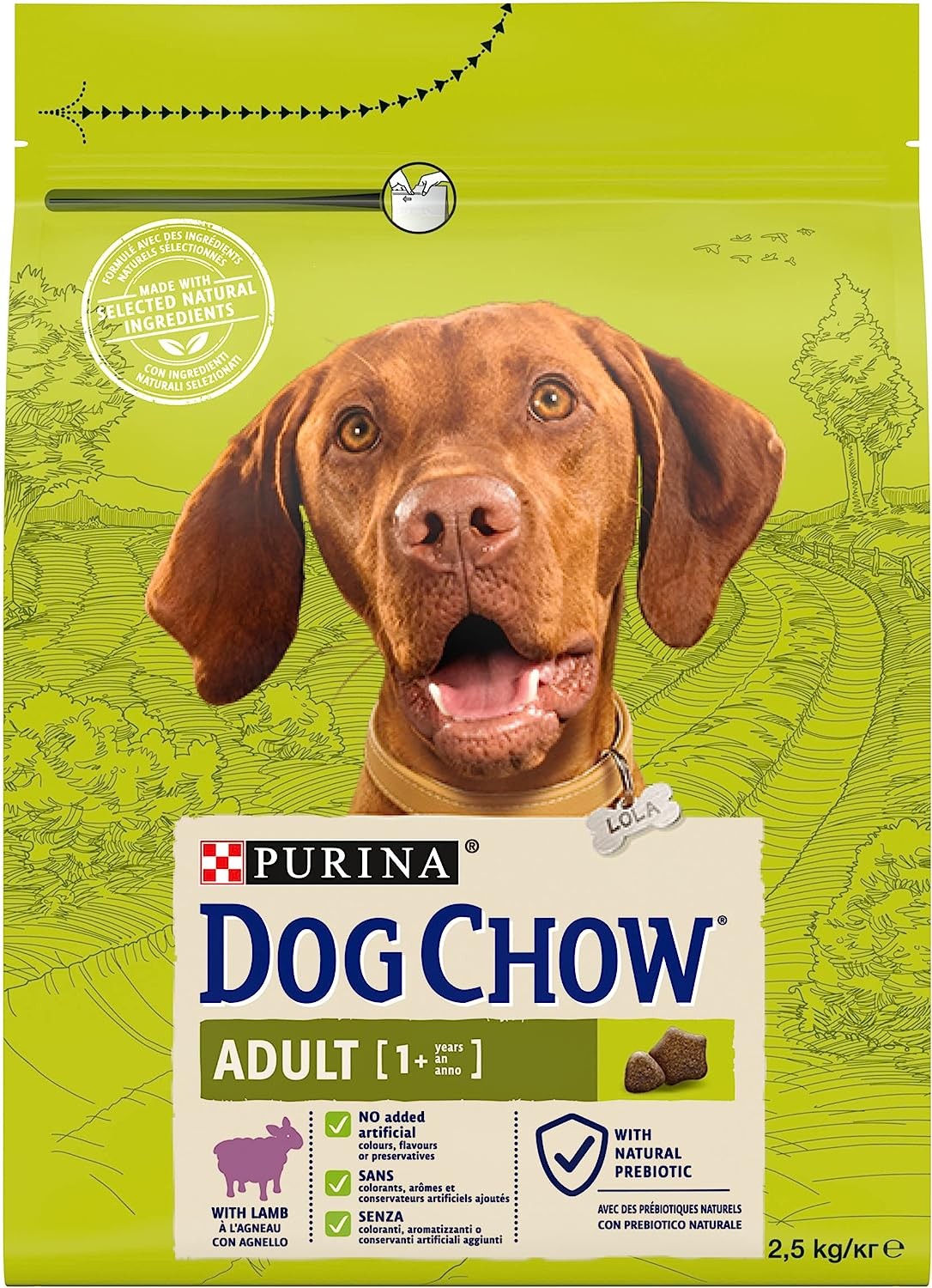 Purina Dog Chow Adult Lamb, Kuzu Etli Yetişkin Köpek Kuru Maması 2,5 Kg