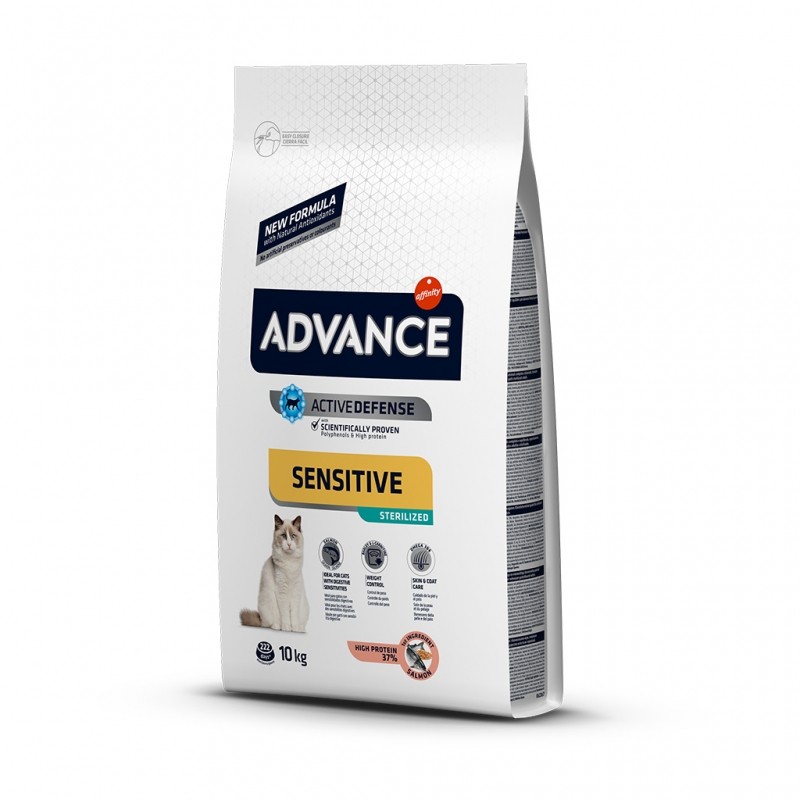 Advance Cat Sterilized Salmon Sensitive, Kısırlaştırılmış Hassas Yetişkin Kedi Maması 10 Kg