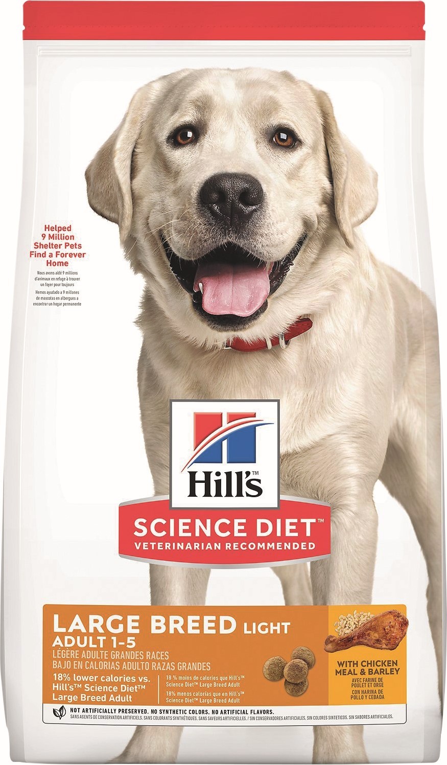Hill's Adult 1-5 Large Breed Light Chicken with Barley, Tavuklu Büyük Irk Diyet Köpek Maması 14 Kg
