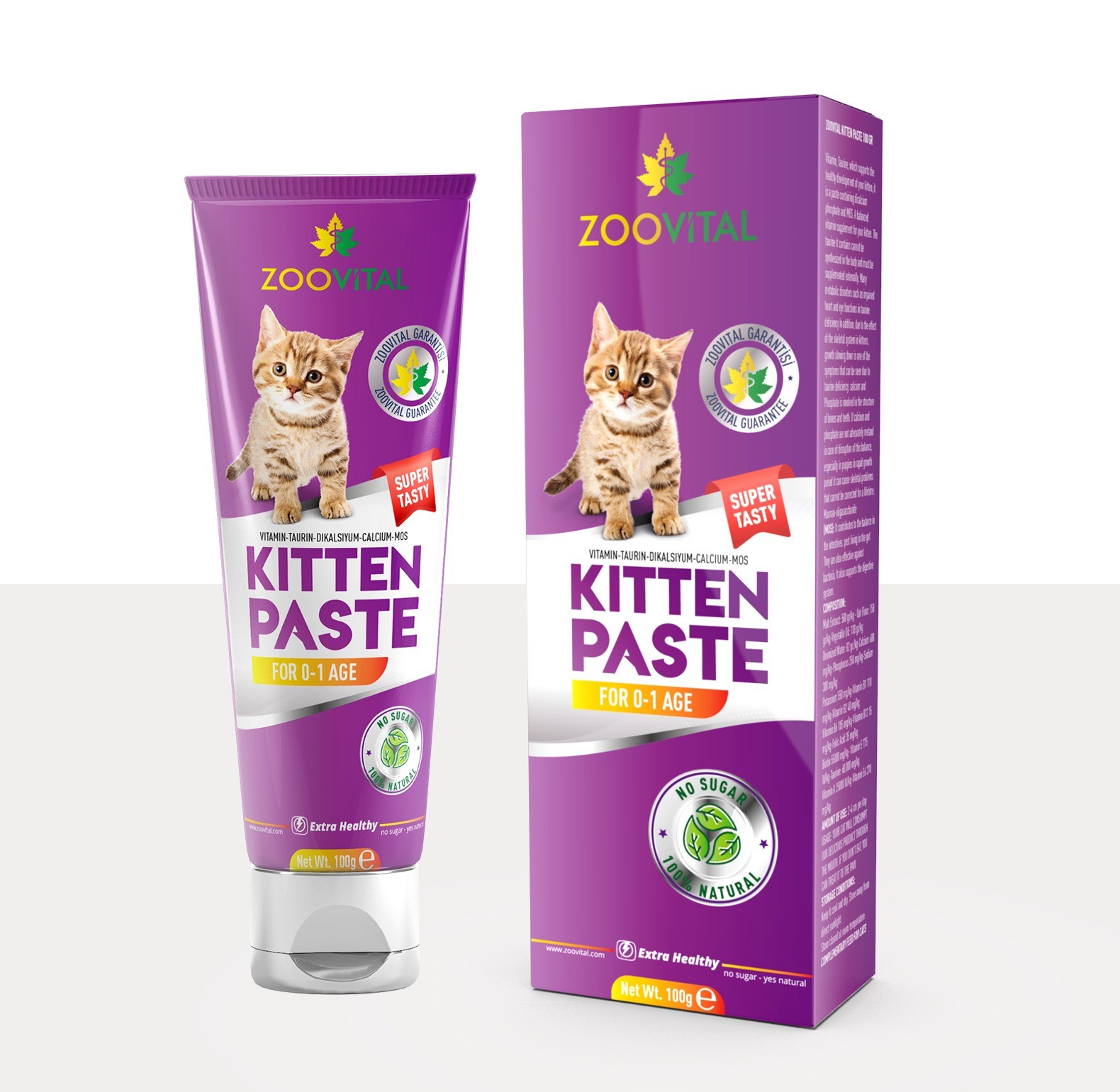 ZooVital Kitten Paste Yavru Kediler için Vitamin Macun 100G