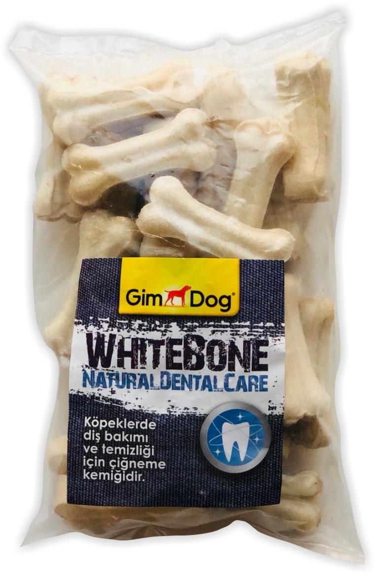 GimDog WhiteBone Natural Dental Care Press Kemik 2.5x5 Cm 