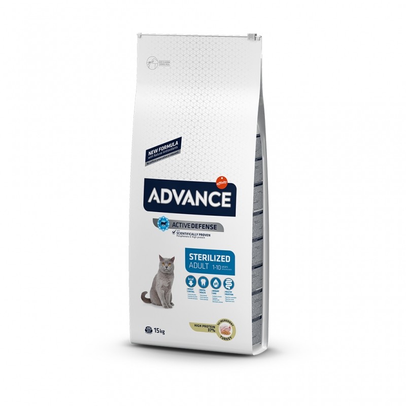 Advance Cat Sterilized Turkey, Hindili Kısırlaştırılmış Yetişkin Kedi Maması 15 Kg