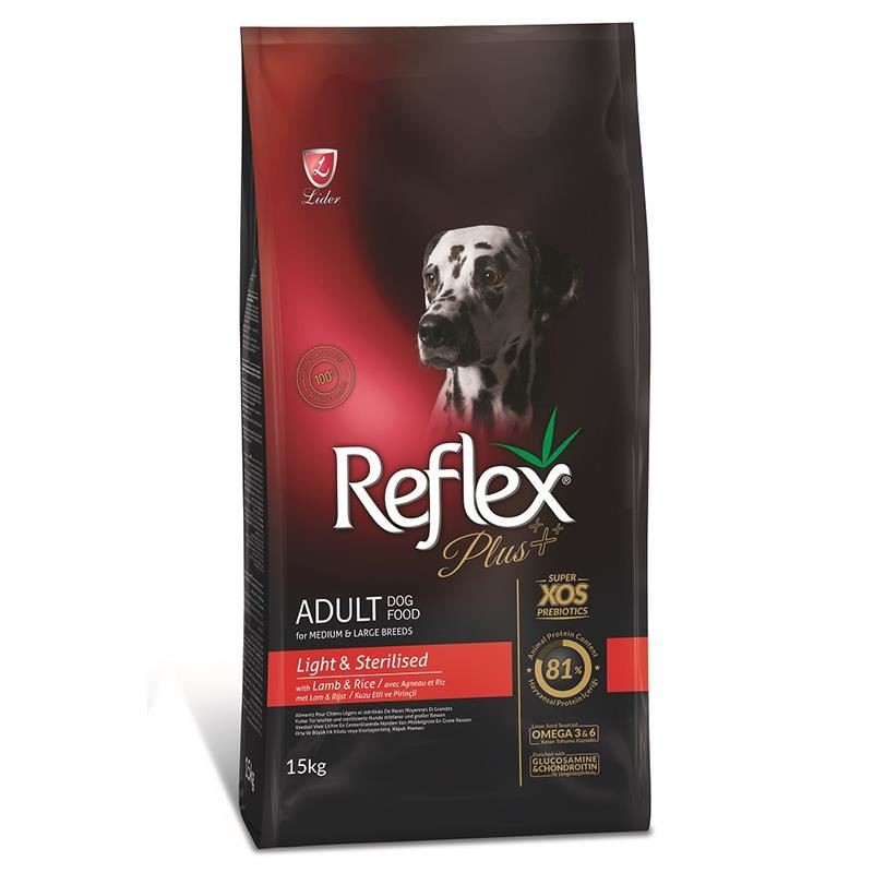 Reflex Plus Light&Sterilised Orta&Büyük Irk Yetişkin Kısırlaştırılmış Köpek Kuru Maması 15 Kg