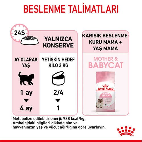 Royal Canin Mother & Babycat Instinctive Anne ve Yavru Yaş Kedi Maması, 195 G