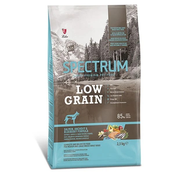 Spectrum Low Grain Somon&Hamsili Orta Irk Yetişkin Köpek Kuru Maması 2,5 Kg