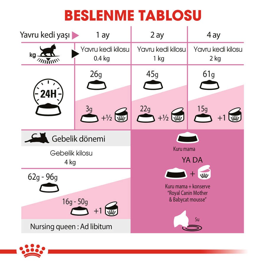 Royal Canin Mother & Babycat Anne ve Yavru Kedi Maması, 4 Kg
