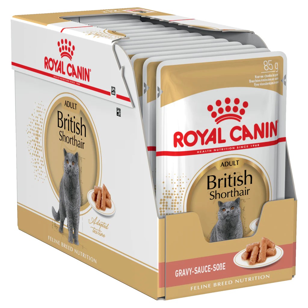 Royal Canin British Shorthair Pouch British Shorthair Kedilerine Özel Yaş Maması, 85 G x 12 Adet