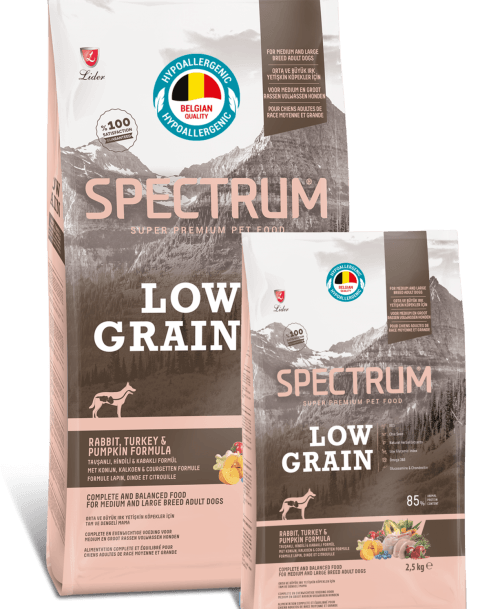 Spectrum Low Grain Medium&Large Adult Rabbit&Turkey&Pumpkin, Tahılsız Tavşanlı,Hindili ve Balkabaklı Orta ve Büyük Irk Yetişkin Köpek Maması 12 Kg