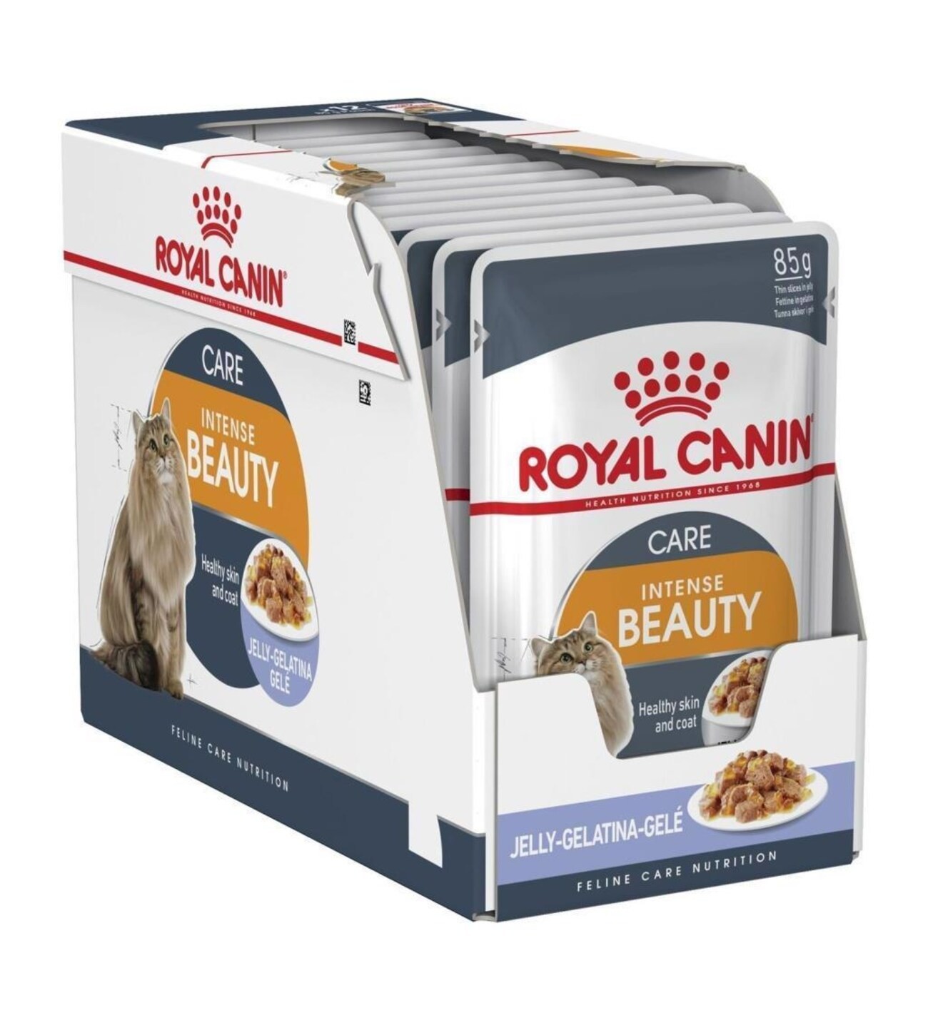 Royal Canin Intense Beauty Jelly Pouch Kedi Yaş Maması, 85 G x 12 Adet