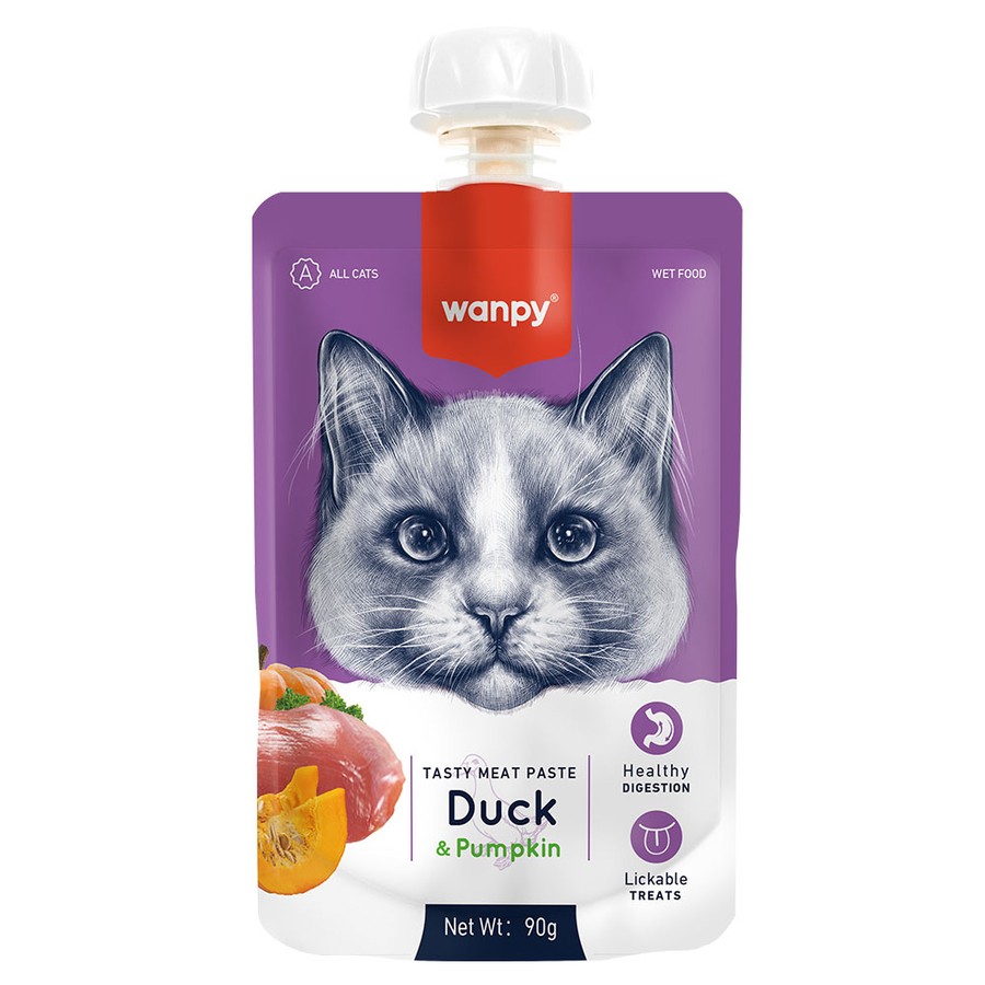 Wanpy Taze Ördekli&Bal Kabaklı Kedi Et Ezmesi 90 G