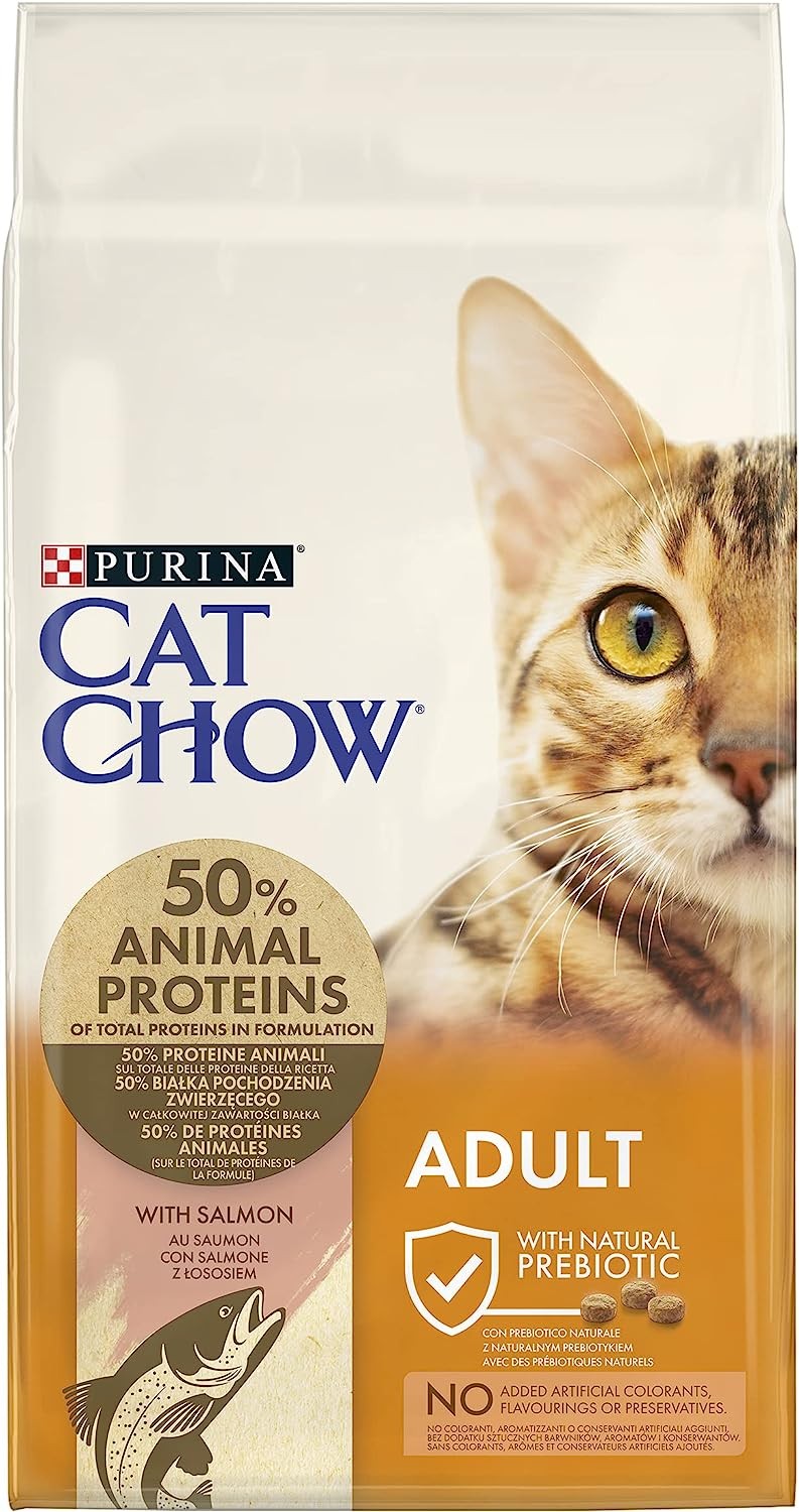 Purina Cat Chow Adult Salmon, Somonlu Yetişkin Kedi Kuru Maması 15 Kg