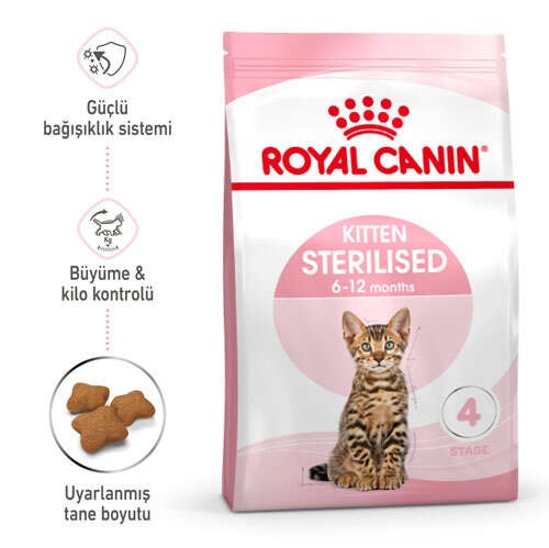 Royal Canin Kitten Sterilised Kısırlaştırılmış Yavru Kedi Maması, 2 Kg