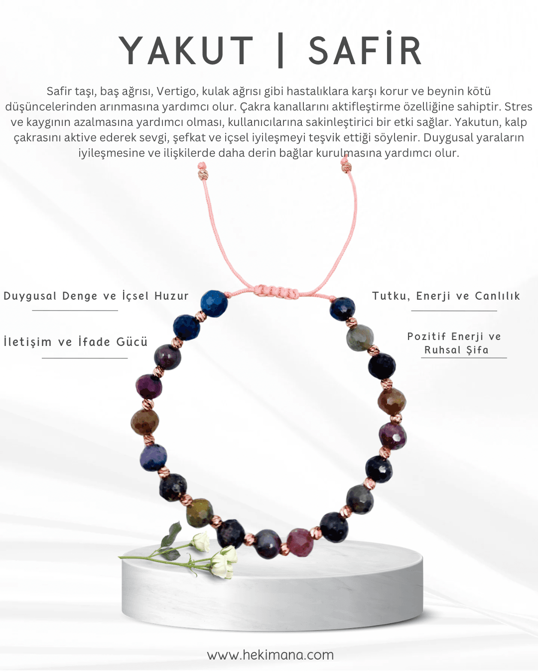 Yakut Safir Bileklik