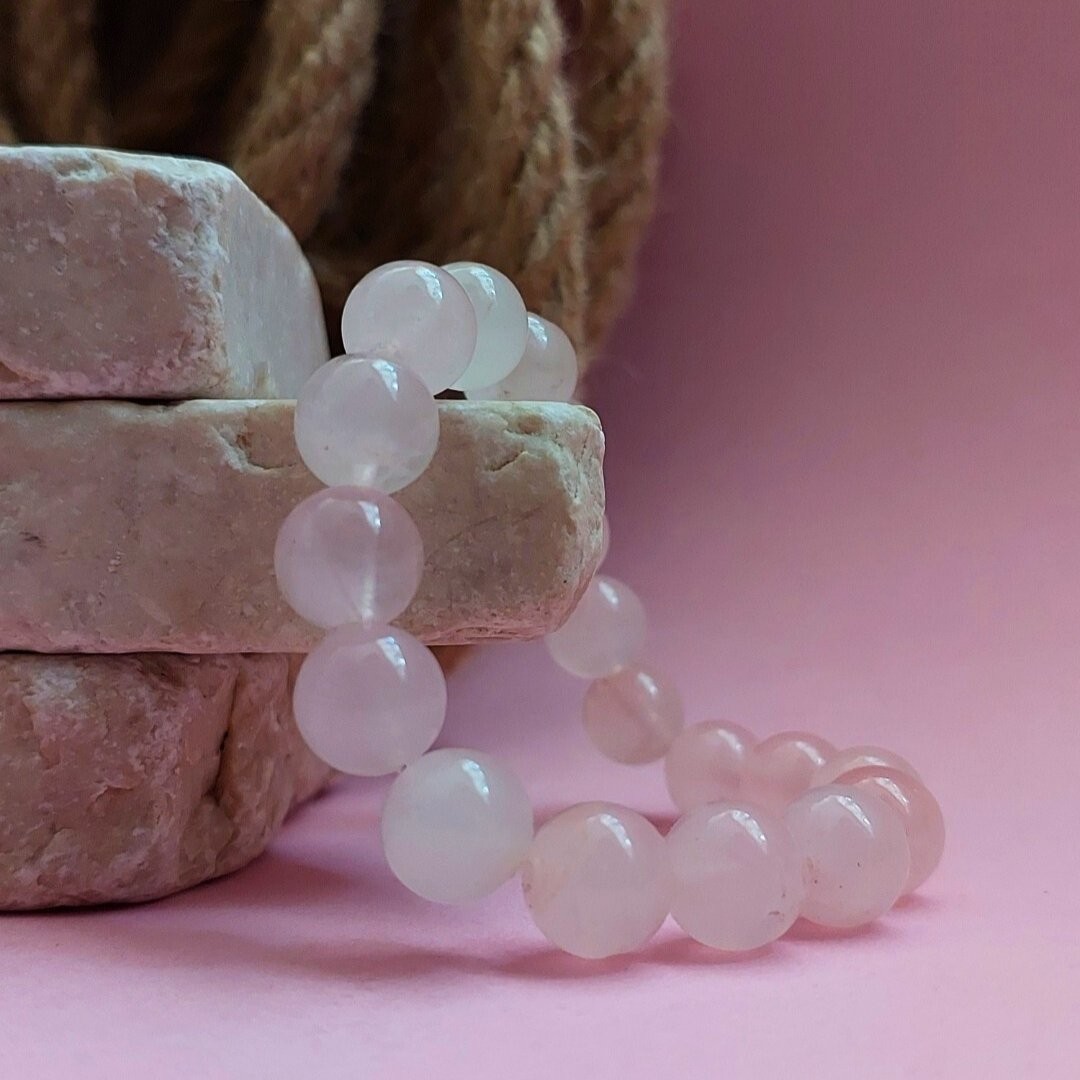 Pembe Kuvars (Aşk, Sevgi, İlişki, Dişil Enerji) Bileklik