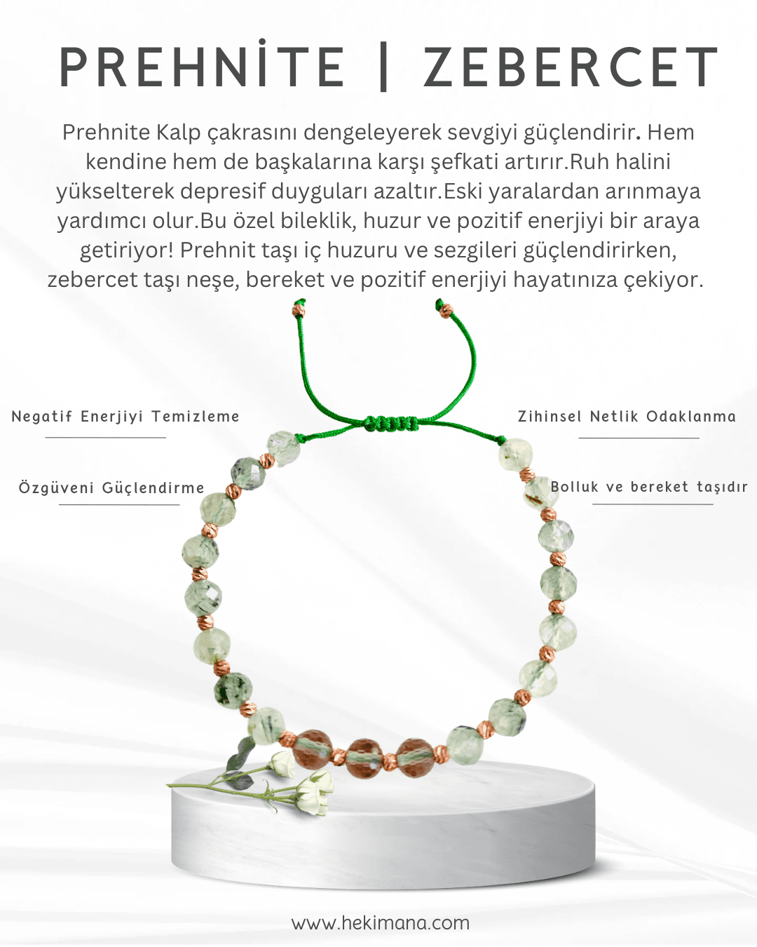 Prehnite, Zebercet Bileklik