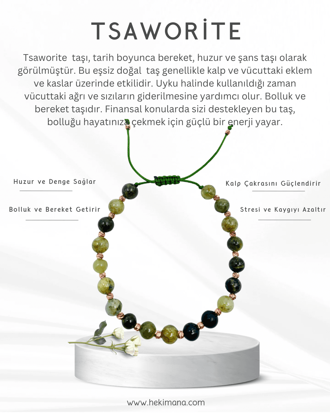 Tsaworite Bileklik