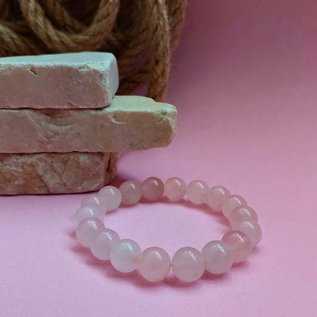Pembe Kuvars (Aşk, Sevgi, İlişki, Dişil Enerji) Bileklik