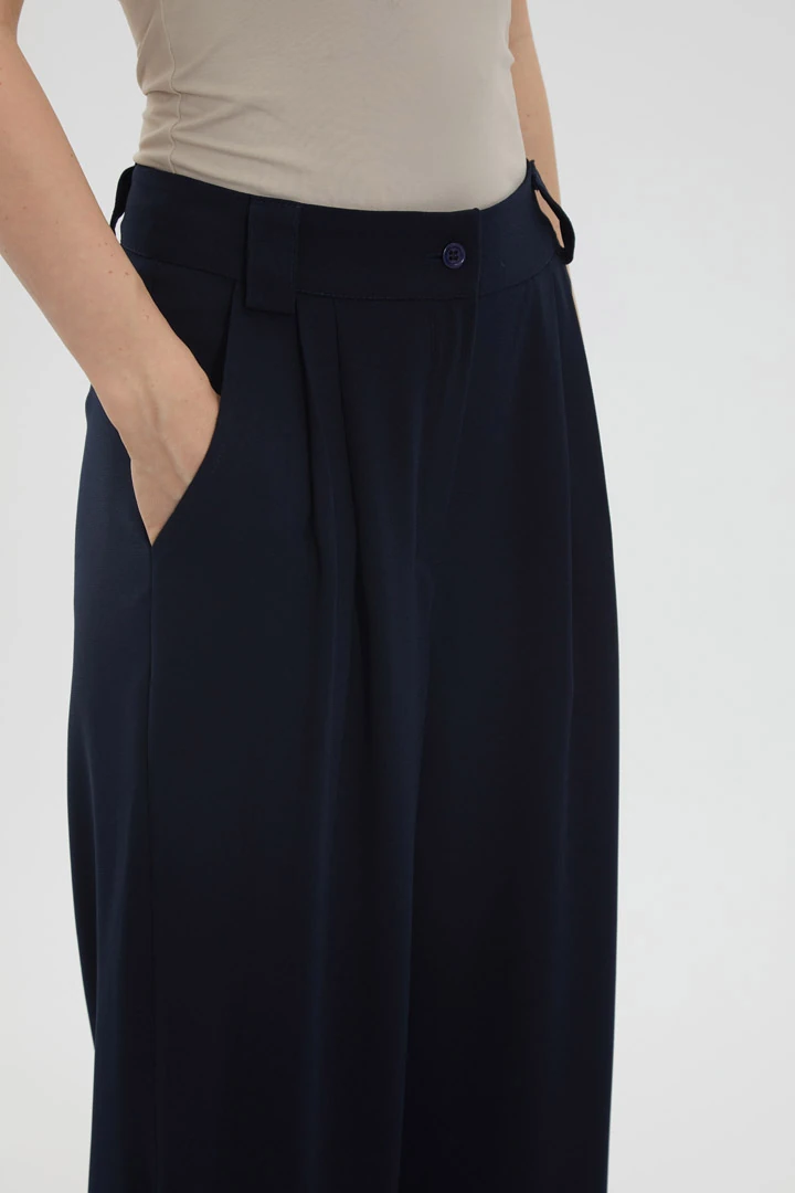 Palazzo Pants Navy Black