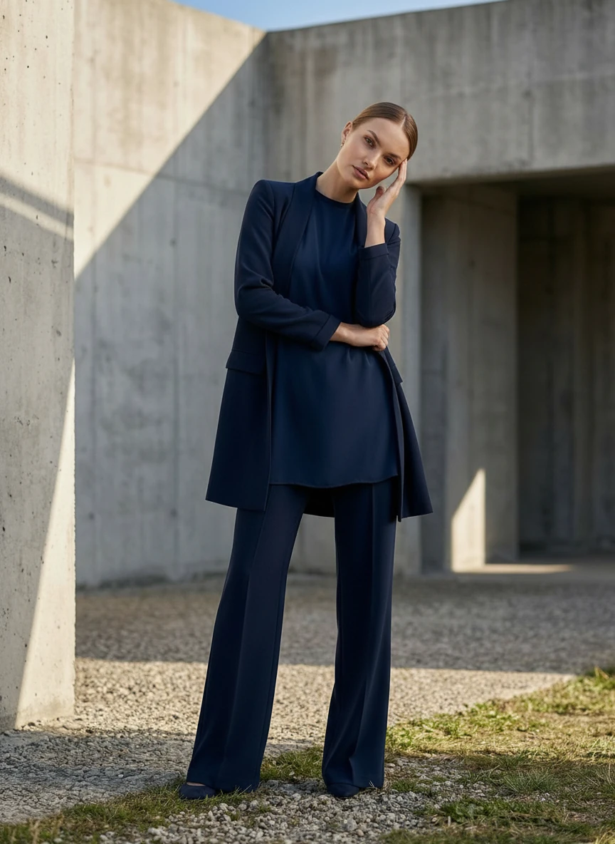 3'lü Takım Lacivert