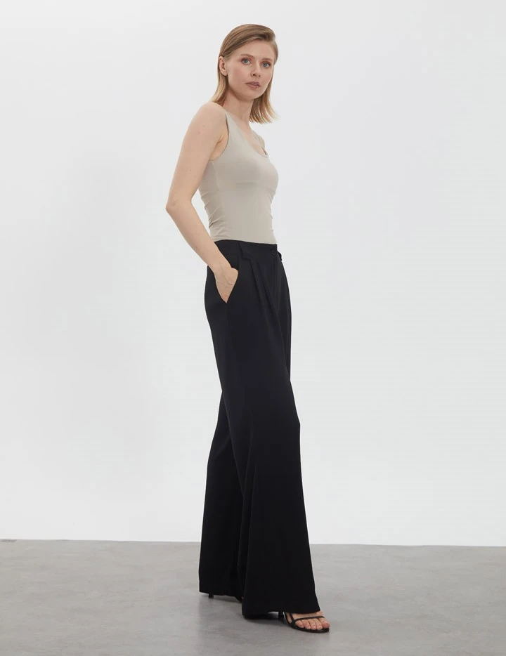 Palazzo Pants Navy Black