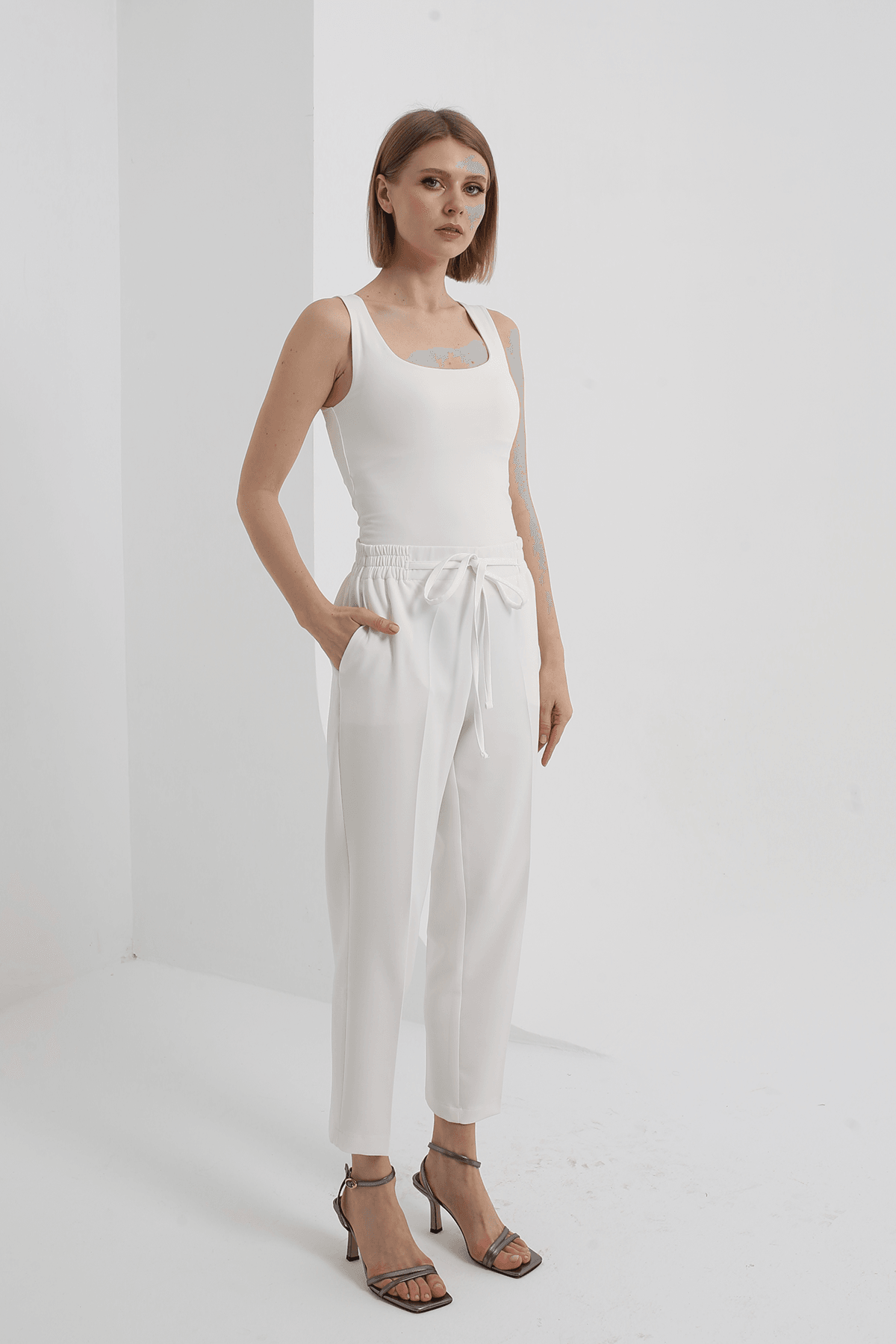 Relaxed Fit Pants Ecru