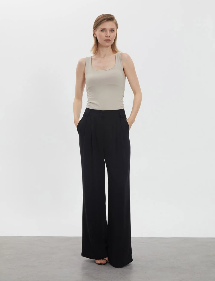 Palazzo Pants Navy Black