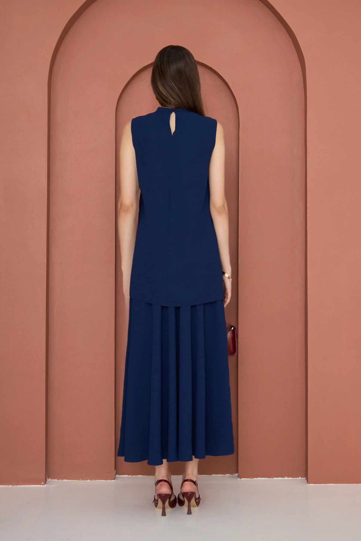 Krep İç Tunik Lacivert