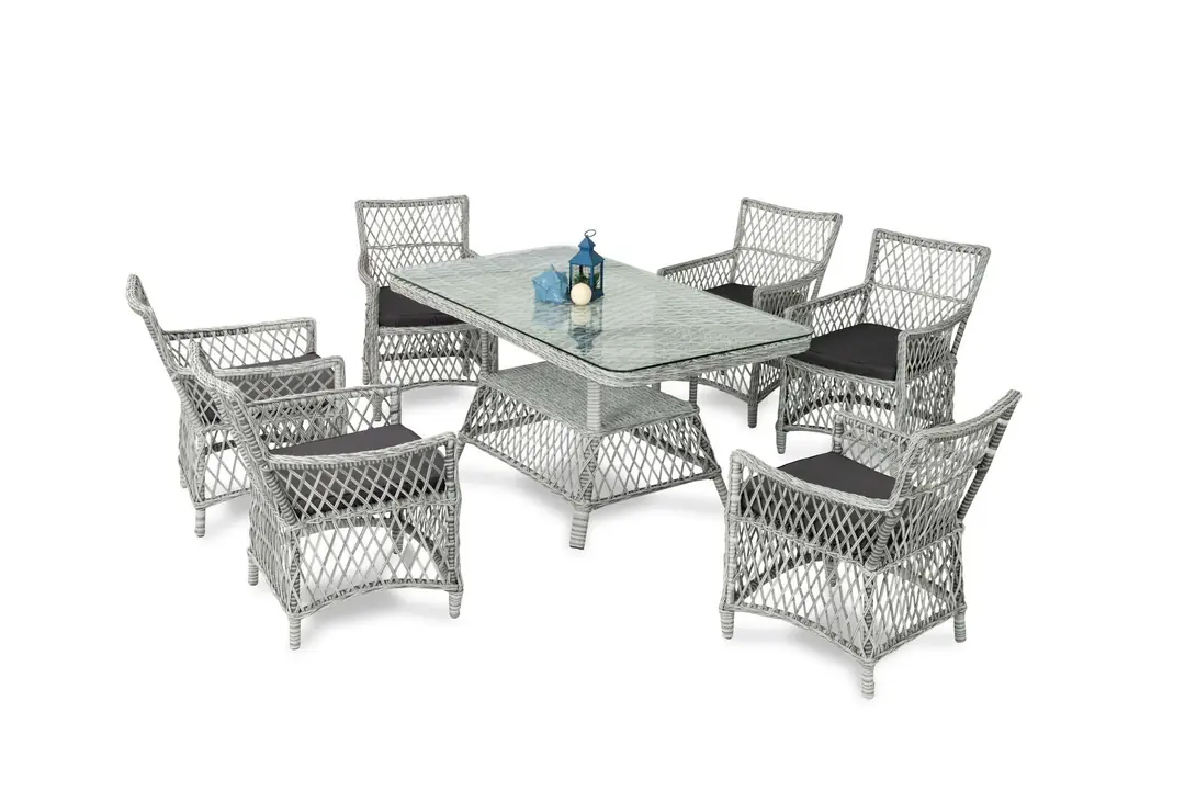 Artemis 6 Kişilik Rattan Yemek Takımı