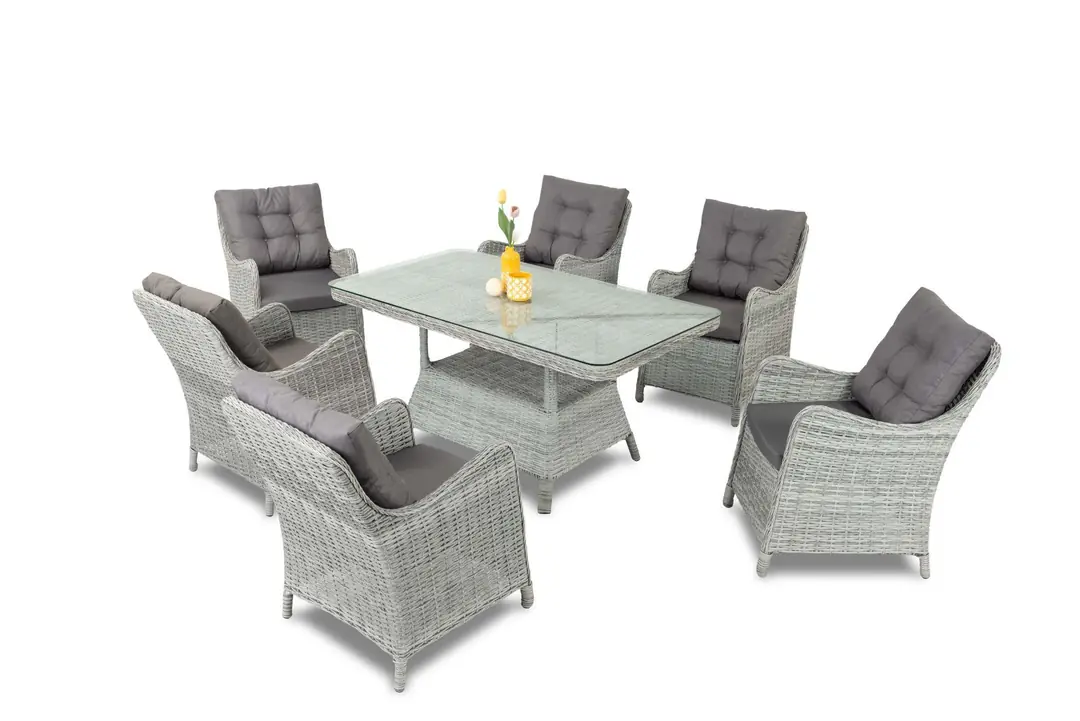 Ayvalık 6 Kişilik Rattan Yemek Takımı