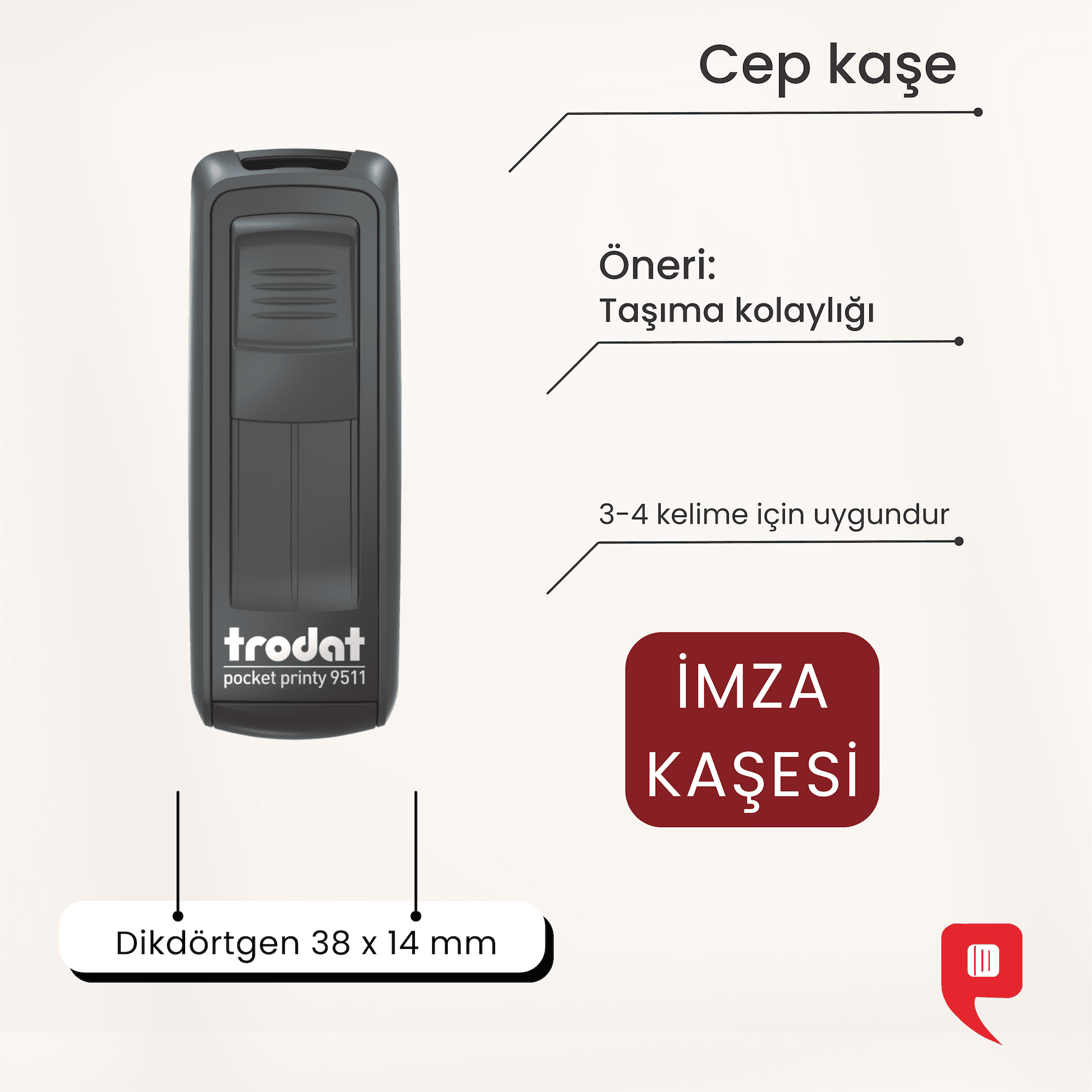 Kişiye Özel İmza Kaşesi ve Mühürü - Cep Kaşe
