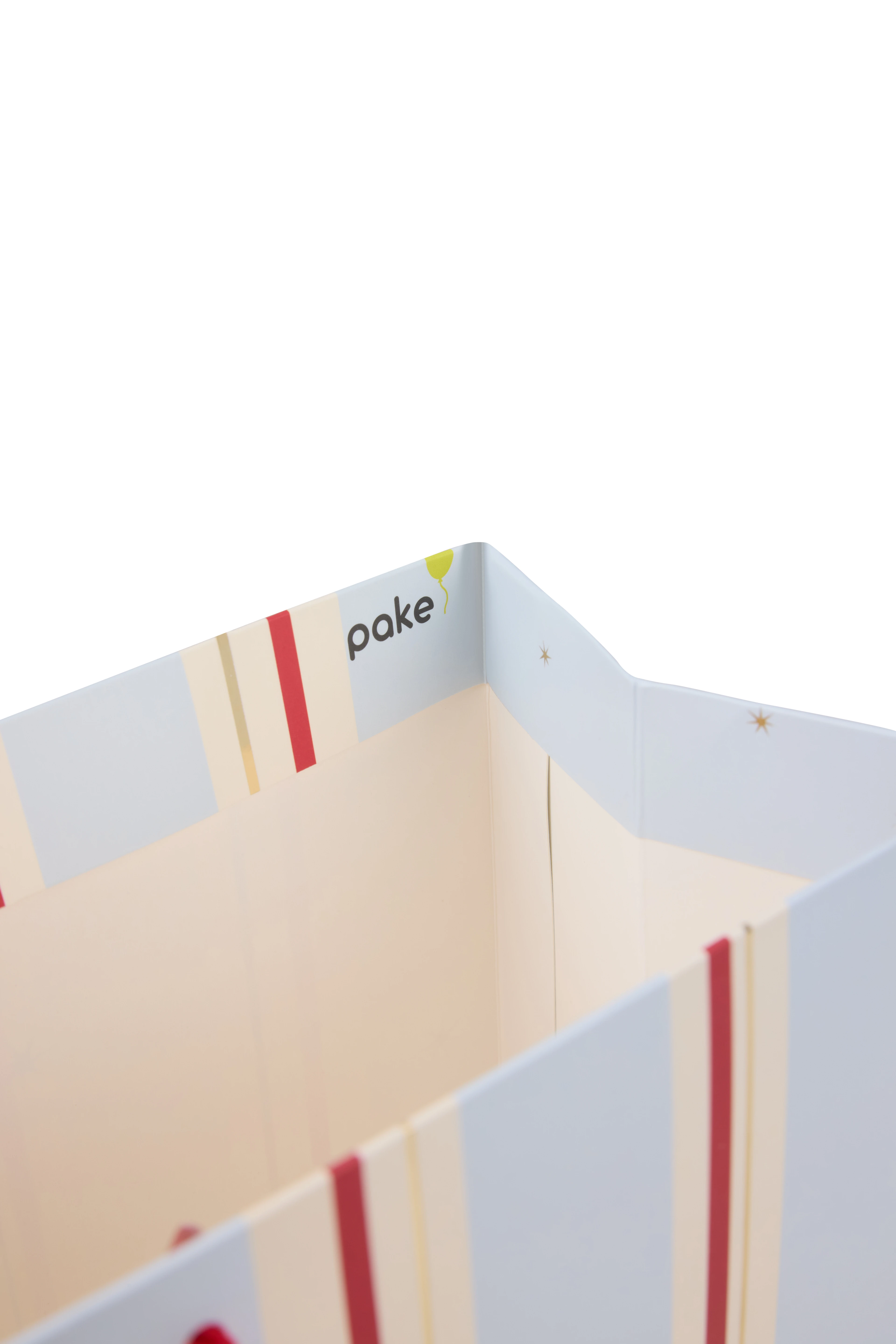 MAVİ VE KIRMIZI ÇİZGİLİ  37X25,5 X11 CM KARTON ÇANTA (5 ADET )